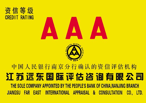 3A资信等级证书